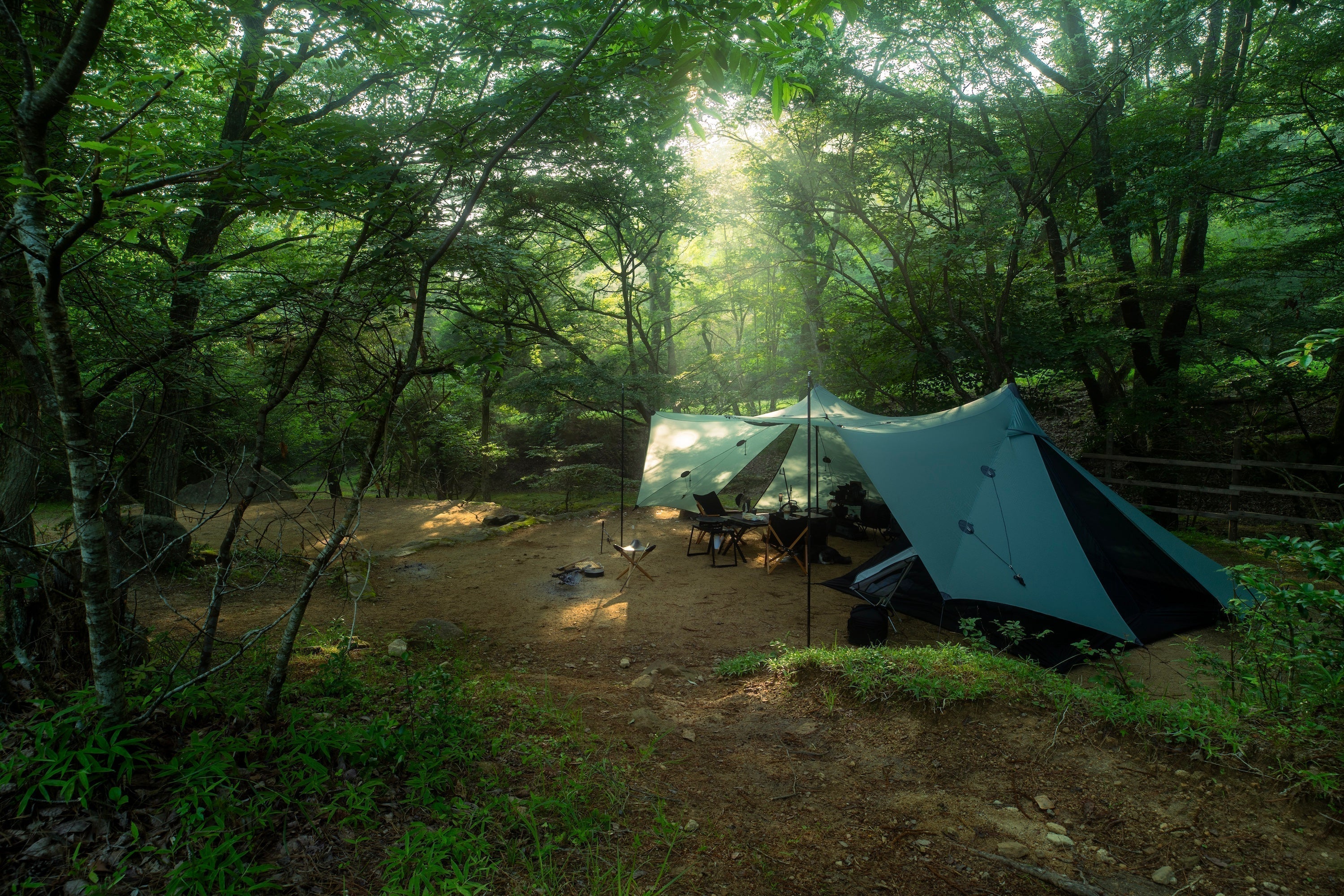 思い出の場所でキャンプ