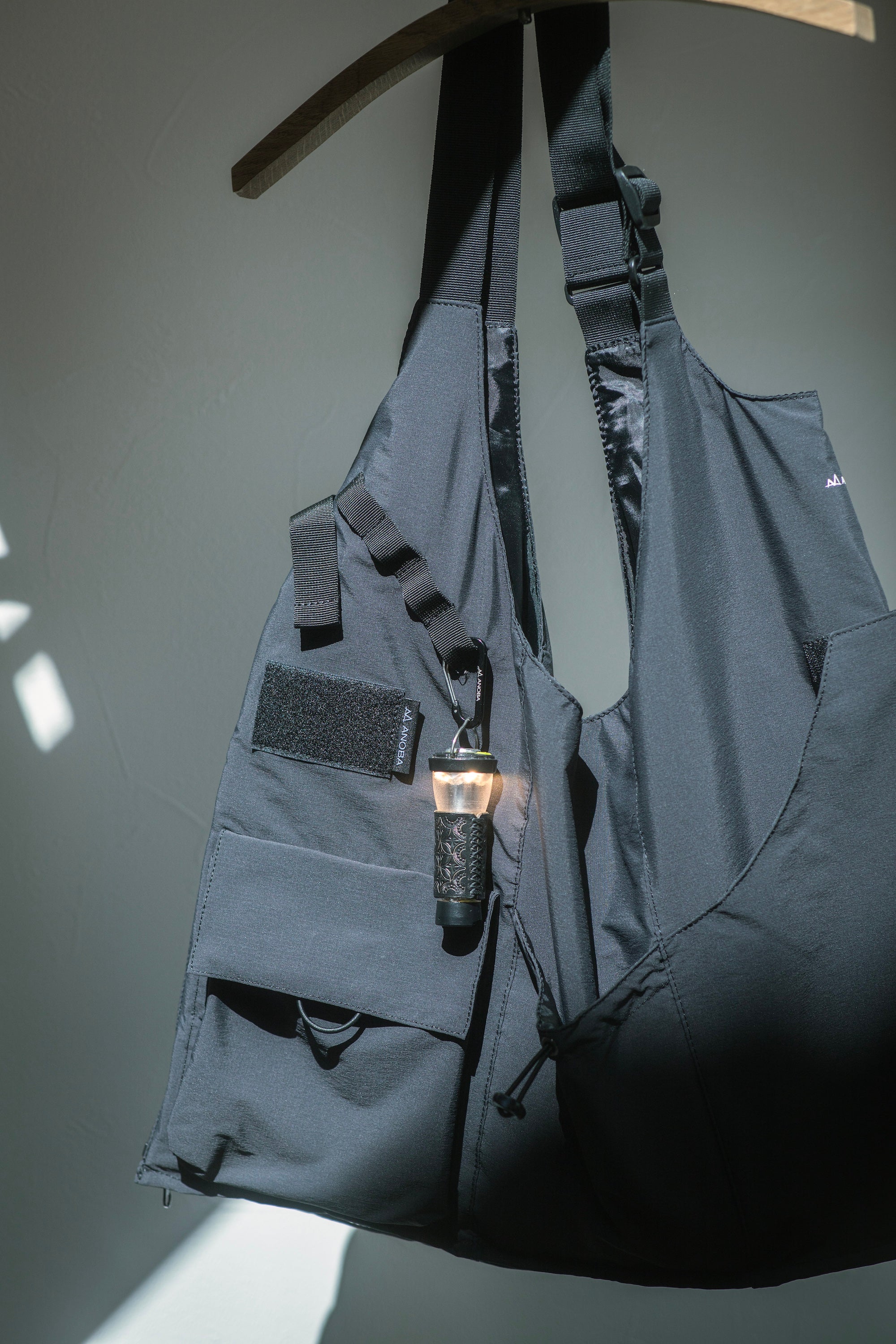 ENOF ベスト ブラック LORO twill bag vest 中古・古着通販】ENOF