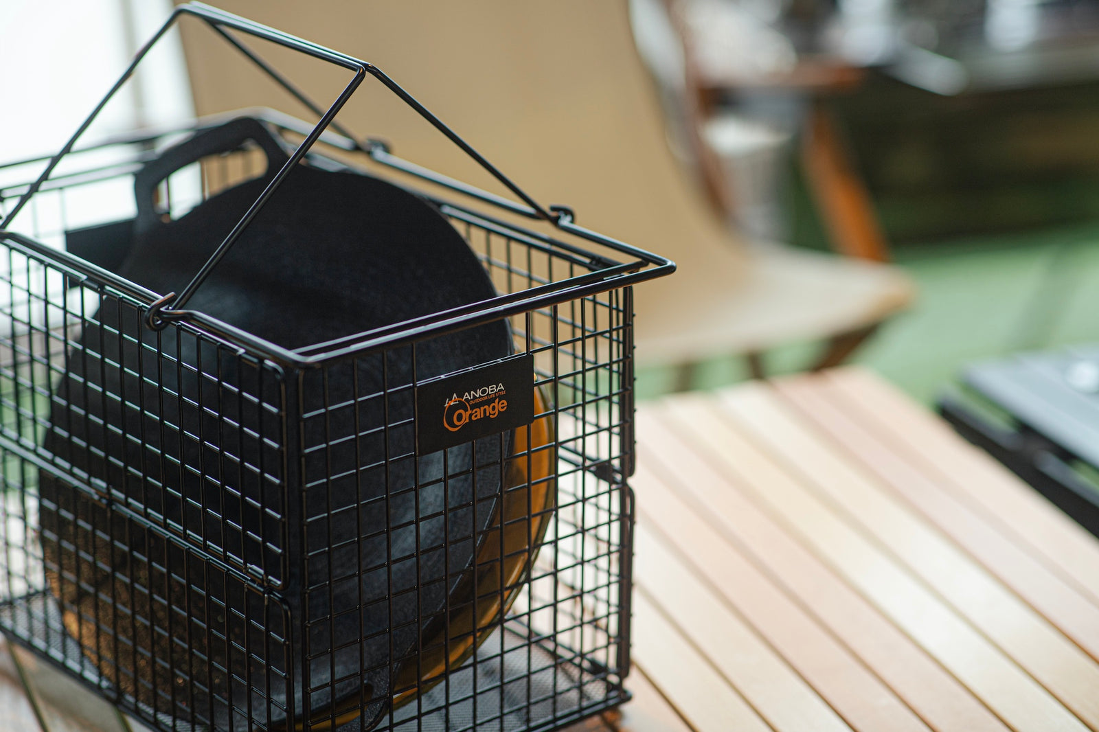 フォールディングワイヤーバスケット M ANOBA x Orange Limited